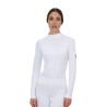 Sous-couche femme Equestro Ridertechnology à manches longues - Blanc
