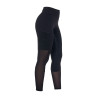 Legging Equestro femme full grip avec inserts perforés - Noir