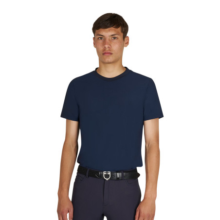 T-shirt d’entraînement Equestro homme en tissu technique micro-perforé