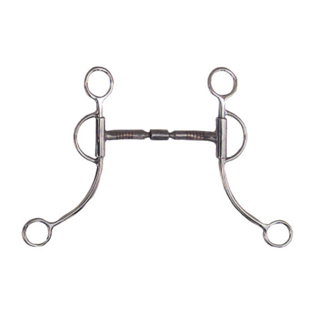 Mors Western Pool's inox avec demi-brisure branches longues