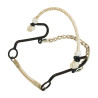 Short Hackamore en fer bruni Rawhide Pool's - Noir / or