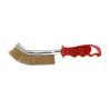 Brosse pour sabots en acier laitonné Umbria Equitazione - Rouge
