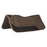 Tapis de selle Pool's en feutre de pure laine avec renforts en cuir - Marron