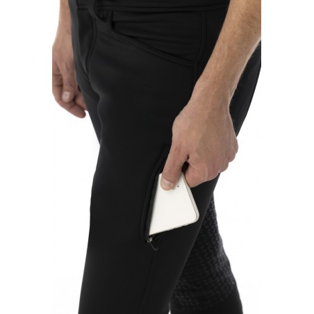 Pantalon softshell Equitheme Zermatt fond silicone Noir