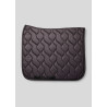 Tapis de dressage marron nougat avec cristaux Montar - Pivoine noire