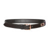 Ceinture HV Polo Chaya beads femme - Marron foncé / rose gold