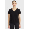 Tee-shirt Harcour Aquila manches courtes femme France - Noir