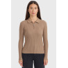 Polo Harcour Celeste femme - Moka