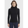 Pull Col Roulé Harcour Christina femme - Noir