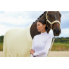 Polo de concours Pikeur Virgine femme manches longues - Blanc