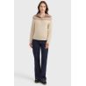Pull col montant Harcour Claira femme - Crème