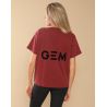 Tee-shirt GEM Eclair - Bordeaux / logo noir