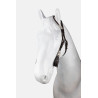 Bride western à une oreille avec décoration en rawhide Horze - Marron