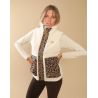 Veste molletonée Charlie GEM - Ecru / léopard