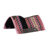 Tapis en laine avec dessous en feutre Pool's - Noir / rose rouge