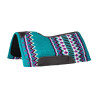 Tapis en laine avec dessous en feutre Pool's - Bleu / rouge / blanc