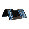 Tapis en laine avec dessous en feutre Pool's - Noir / bleu / blanc