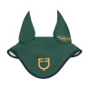 Bonnet en tissu technique Equestro X Fise 100 - Vert sauge profond / forêt bleue