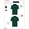 Polo femme d’entraînement trois boutons Equestro X Fise 100 - Vert sauge profond / forêt bleue