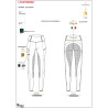 Legging femme coupe slim full grip Equestro X Fise 100 - Blanc / vert sauge profond