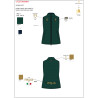 Veste sans manches femme coupe slim Equestro X Fise 100 - Vert sauge profond / forêt bleue