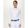 Polo de concours Monica femme Rhinestone Tommy Hilfiger Equestrian manches longues - Blanc optic