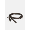 Rênes caoutchouc avec forme pouce Horze - Marron / argent