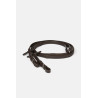 Rênes Horze Durasoft Grip - Marron / argent