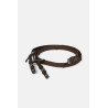 Rênes sangle 18 mm Horze Continental - Brown / silver