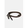 Rênes sangle 18 mm Horze Continental - Marron / laiton