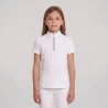 Polo de concours Kentucky fille classique manches courtes glitter - Blanc