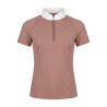 Polo de concours Kentucky fille classique manches courtes glitter - Old rose