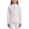 Polo de concours Kentucky fille classique manches longues glitter - Blanc