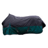 Couverture d'extérieur HKM Chester 600D doublée polaire - Noir / pétrol