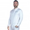 Polo Homme Cartago manches longues Flags & Cup - Blanc