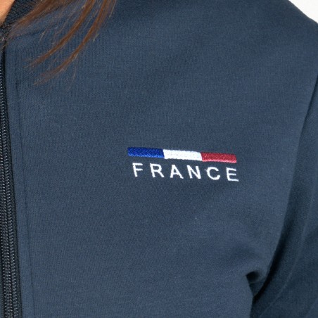 Sweat Zippé Homme France Limited Edition Flags & Cup Bleu marine