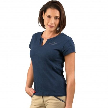 T-Shirt Femme Ocana Flags & Cup Bleu marine