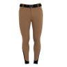 Pantalon homme slim fit avec grip au genou Equestro - Marron tabac