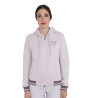 Sweatshirt à capuche zippée femme Equestro - Violet feutré / antler