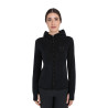 Sweat polaire femme zippé Equestro - Noir