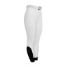 Pantalon femme taille haute avec grip au genou Equestro - Blanc