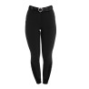 Pantalon femme full grip taille haute en tissu technique bi-stretch Equestro - Noir