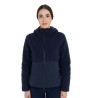 Veste doudoune femme avec empiècements en teddy Equestro - Marine blazer