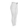 Pantalon femme taille haute full grip avec strass Equestro - Blanc