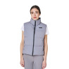 Veste sans manches femme matelassé à col montant Equestro - Gris givré