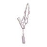 Licol technique avec double réglage et boucles revêtues de caoutchouc Equestro - Violet feutré / blanc sable
