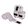 Bandes de travail en polaire avec élastique Equestro - Violet feutré / blanc sable