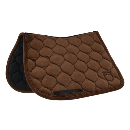 Tapis de selle de saut effet daim avec strass Equestro