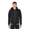 Sweat à capuche zippée homme Equestro - Noir / vert sapin