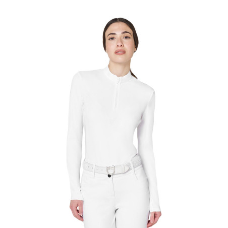 Polo de concours femme basique avec inserts en mesh Equestro